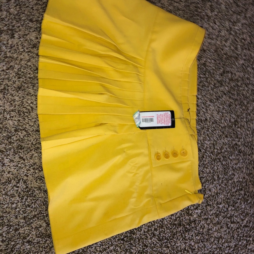 yellow BCBG skirt